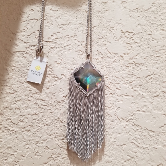 Rare Kendra Scott Black Mother of Pearl Necklace - Picture 6 of 7